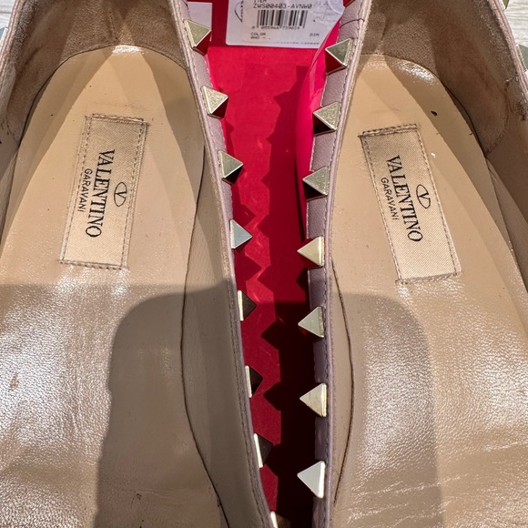 Valentino Garavani Hot Pink Patent Rockstud Flats Size 36 - Picture 2 of 5